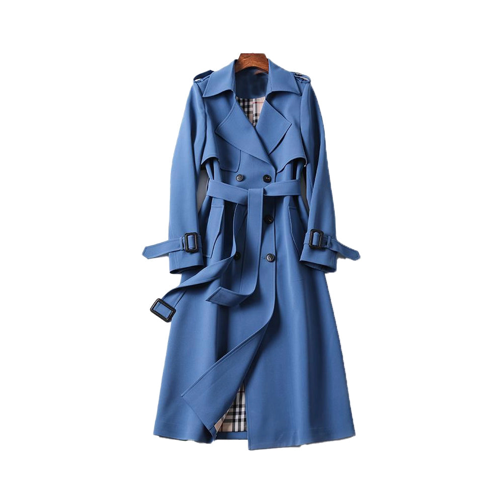 Manteau long femme croisé