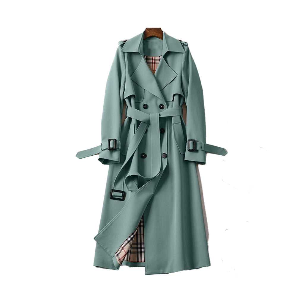 Manteau long femme croisé