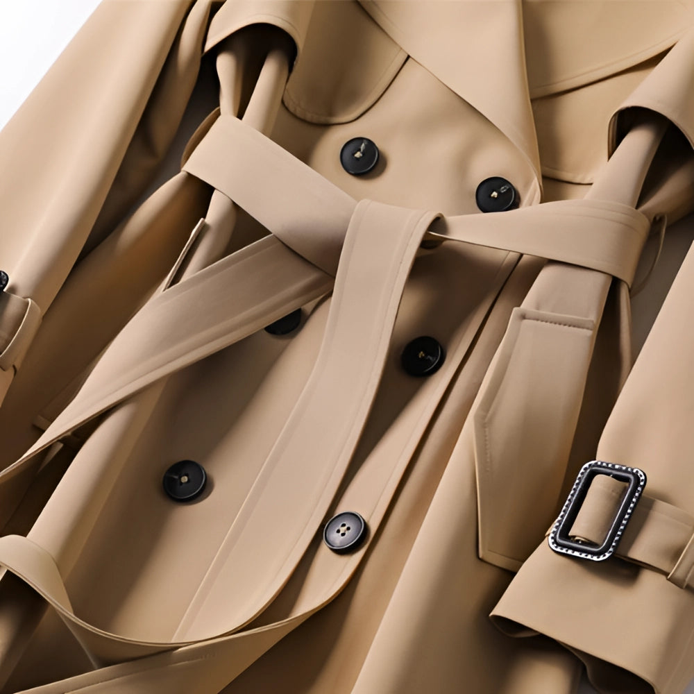 Manteau long femme croisé