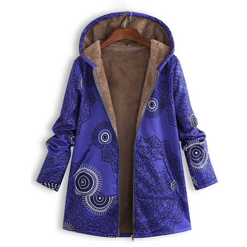 Manteau long femme printemps à capuche et poches avant
