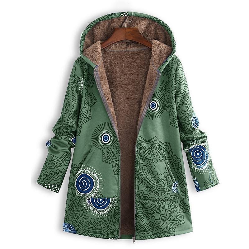 Manteau long femme printemps à capuche et poches avant