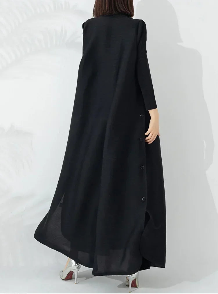 Manteau trapèze pour femme avec ceinture