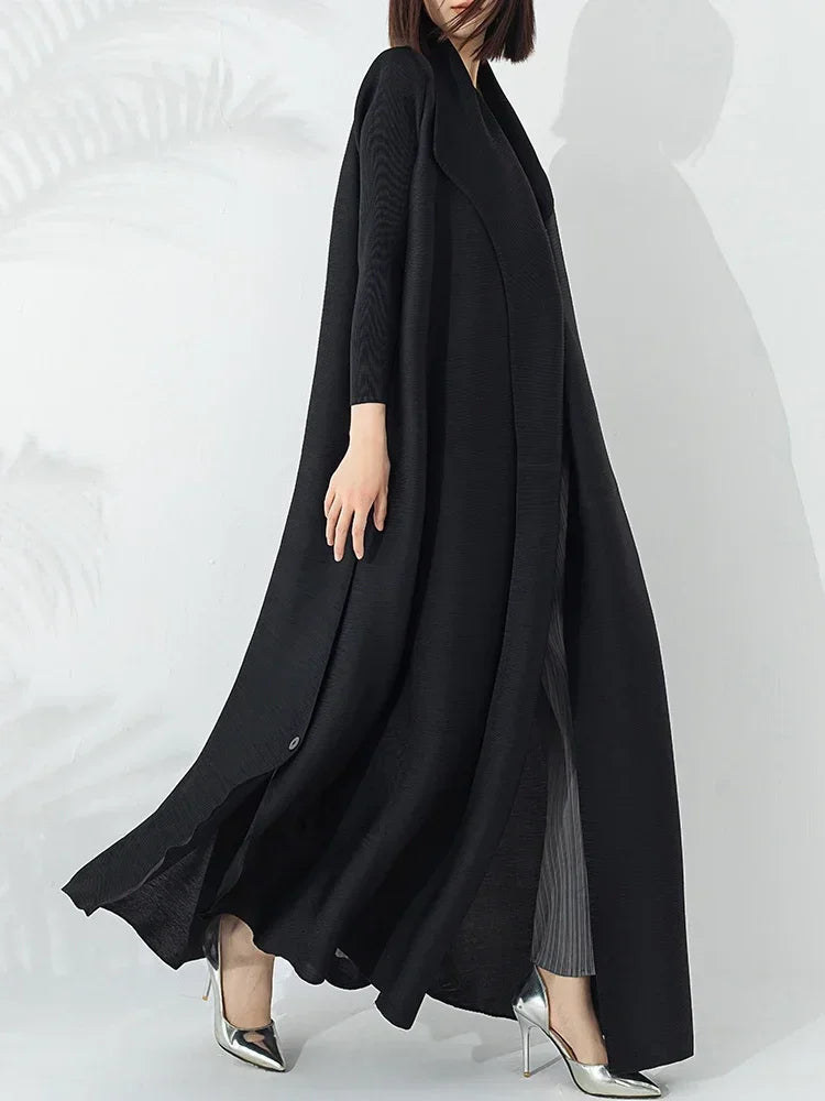 Manteau trapèze pour femme avec ceinture