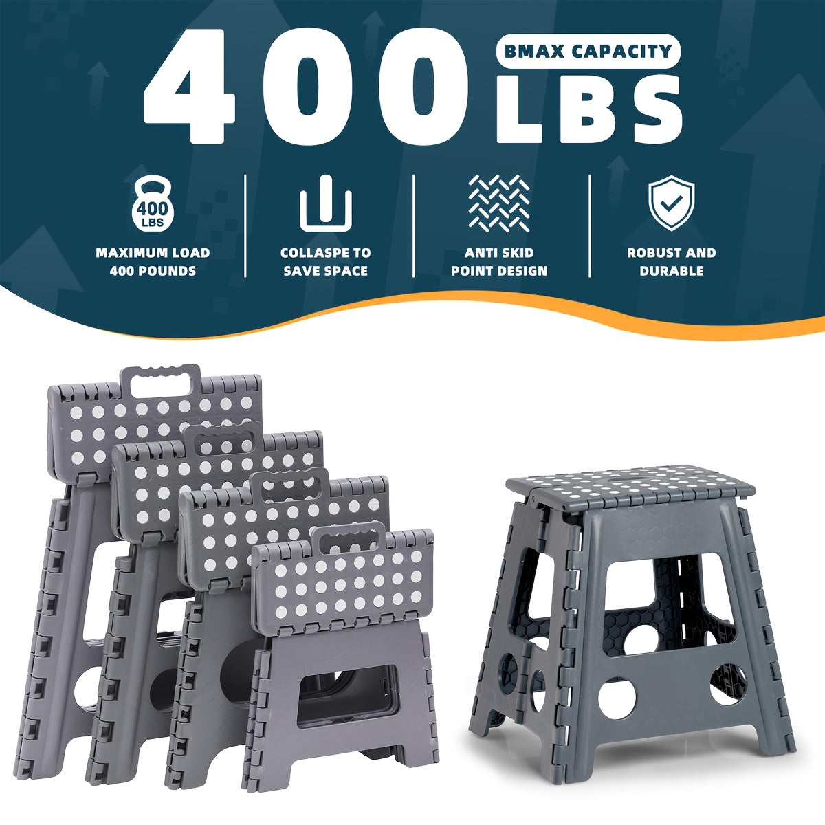 Marchepied pliable jusqu'à 180 kg