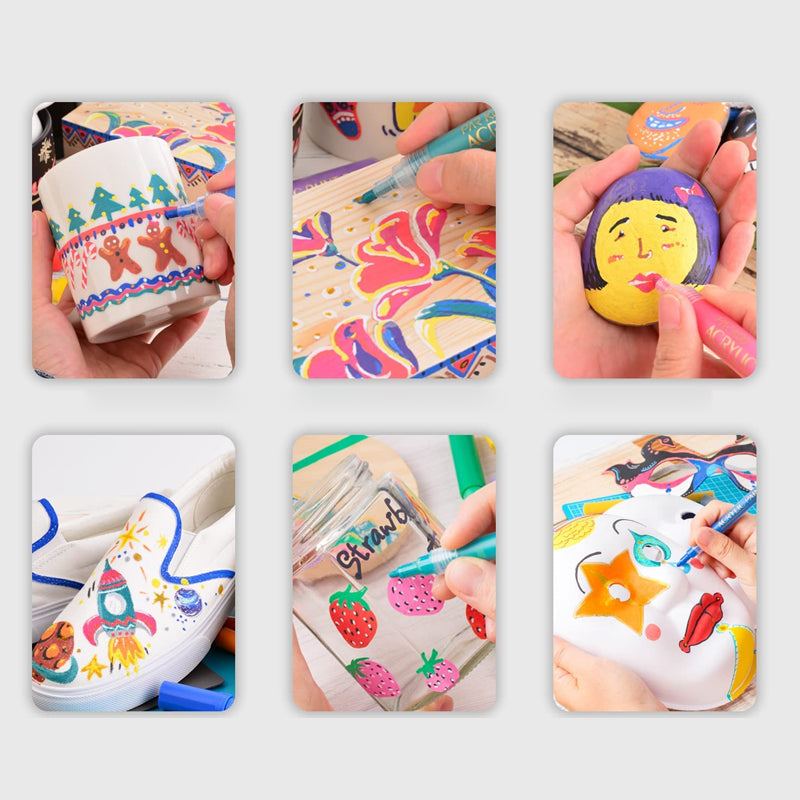 Marqueurs pour nail art – Ensemble de 12 pour décoration d'ongles