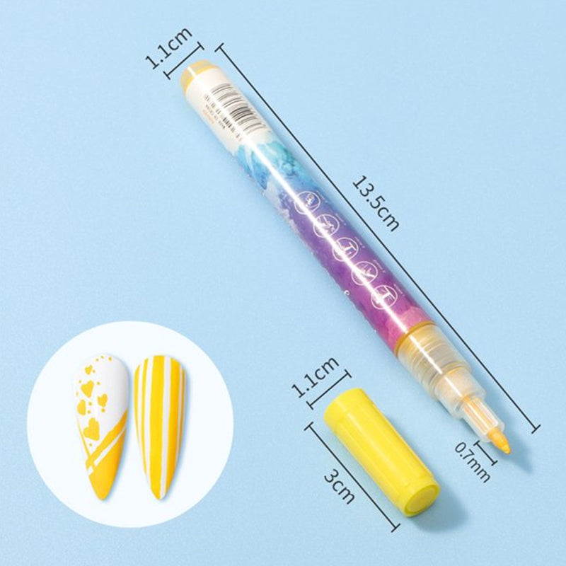 Marqueurs pour nail art – Ensemble de 12 pour décoration d'ongles