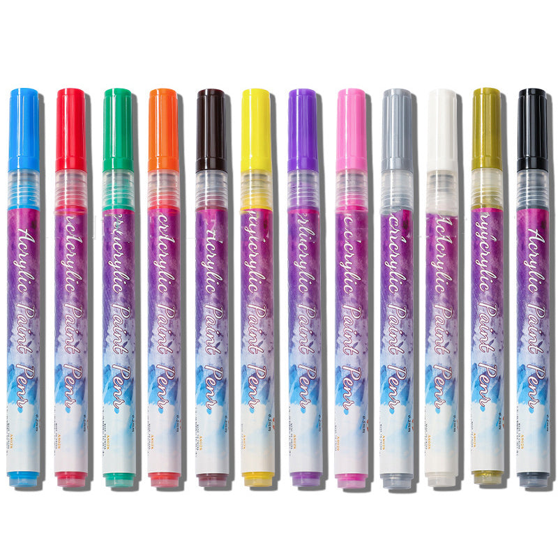 Marqueurs pour nail art – Ensemble de 12 pour décoration d'ongles