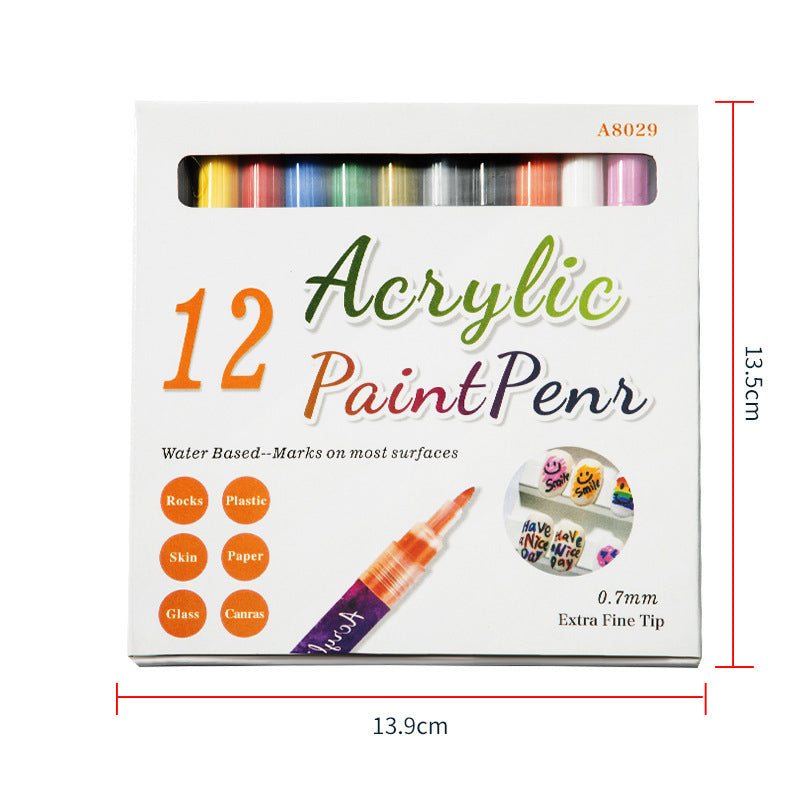Marqueurs pour nail art – Ensemble de 12 pour décoration d'ongles