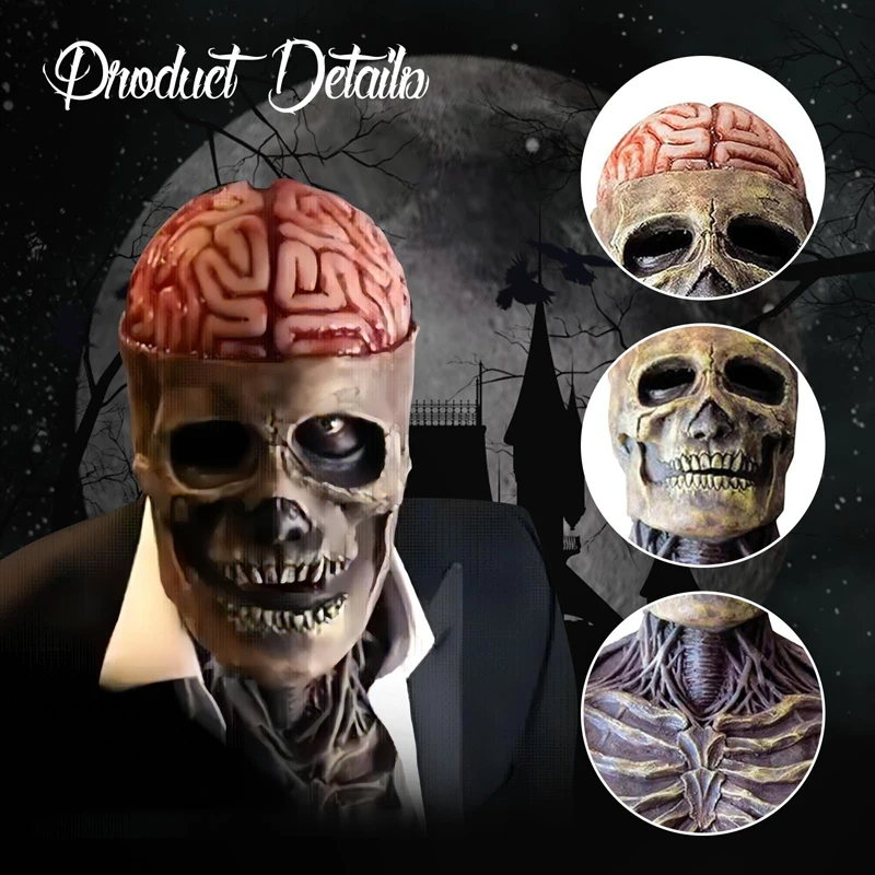 Masque de squelette: masque de déguisement d'Halloween effrayant et réaliste