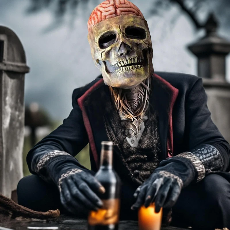 Masque de squelette: masque de déguisement d'Halloween effrayant et réaliste