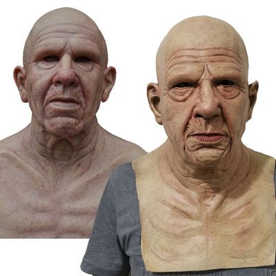 Masque de vieil homme réaliste en latex pour Halloween