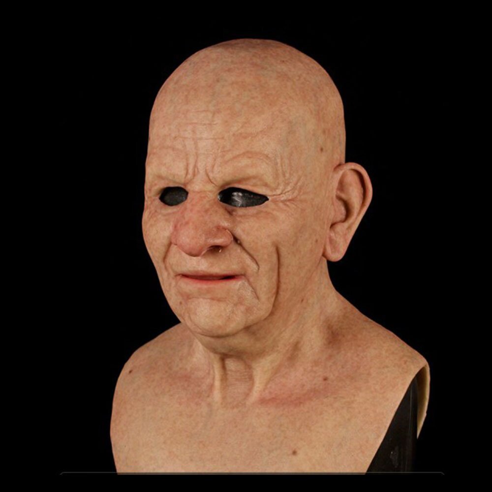 Masque de vieil homme réaliste en latex pour Halloween