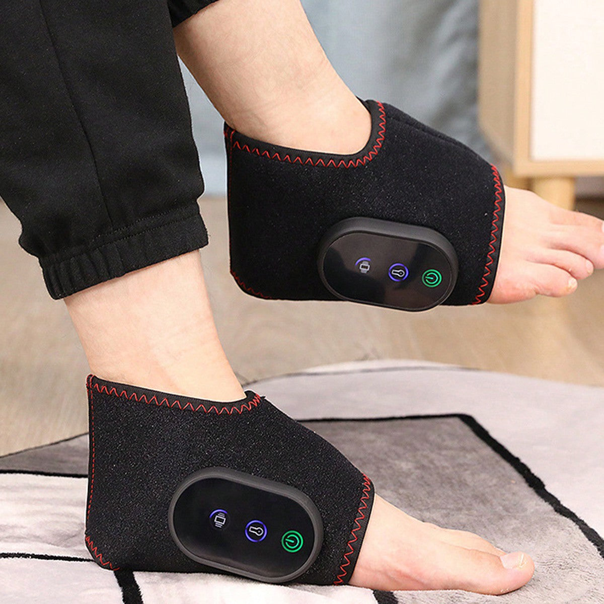 Masseur de jambes sans fil chauffant avec compression pour le bureau