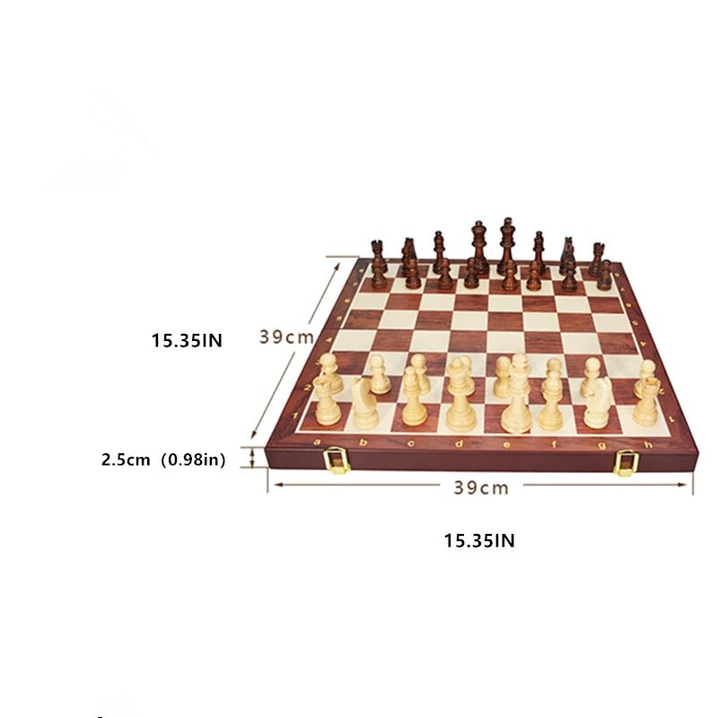 MASTERFOLD – Premium wooden chess set with durable solid wood pieces