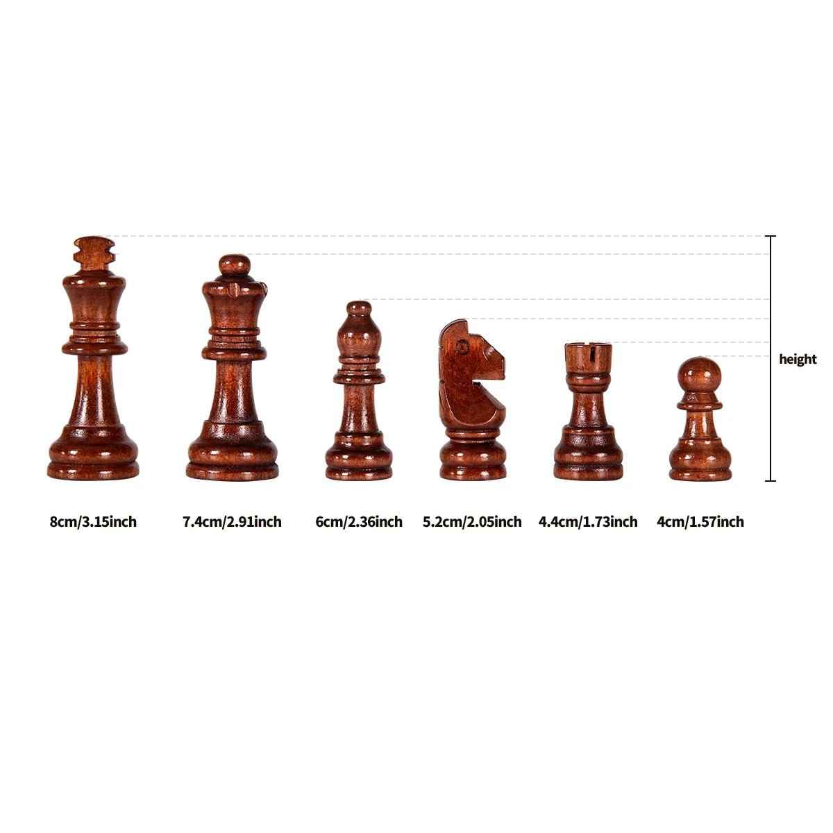 MASTERFOLD – Premium wooden chess set with durable solid wood pieces