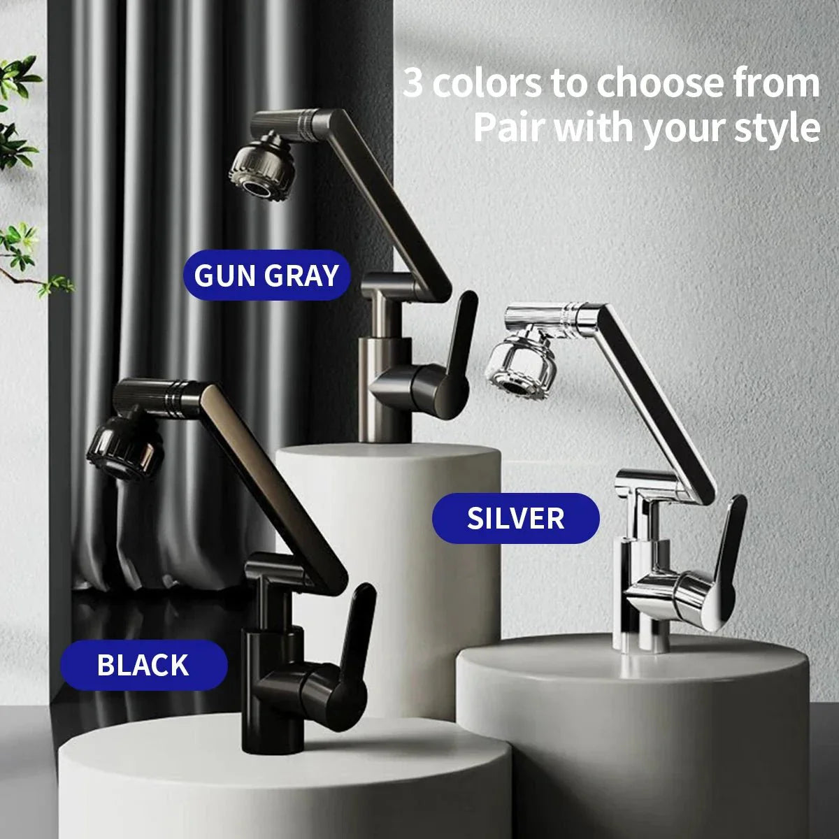 MECHAFLOW 360 – 360° Robotic Arm Kitchen Faucet with Bubble & Shower Spray