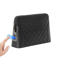 Bolso de cuero para hombre con cerradura de huella digital – Cartera y clutch antirrobo