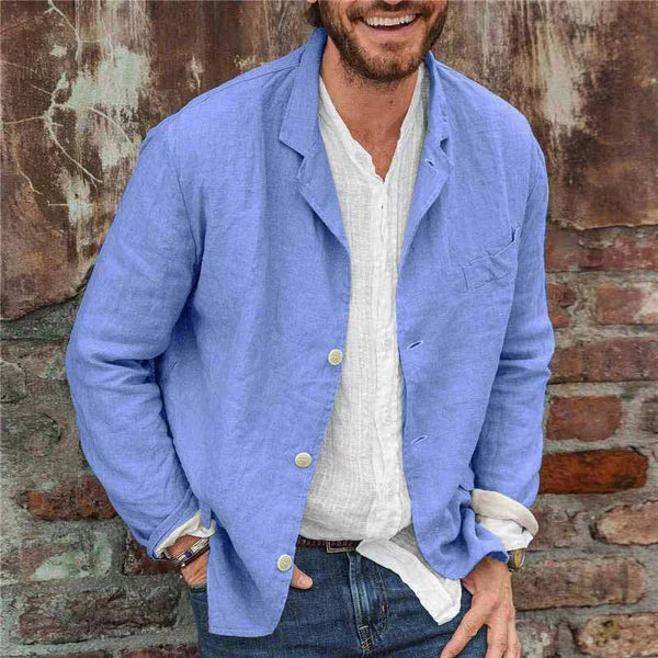 Men's Lightweight Cotton and Linen Jacket: Comfort and Autumn Style