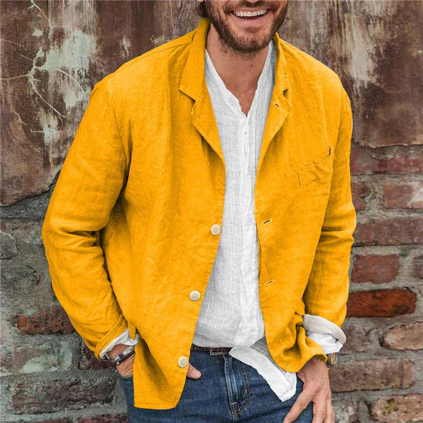 Men's Lightweight Cotton and Linen Jacket: Comfort and Autumn Style
