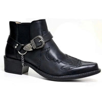 Botas de motorista estilo western para hombre Damon con punta puntiaguda