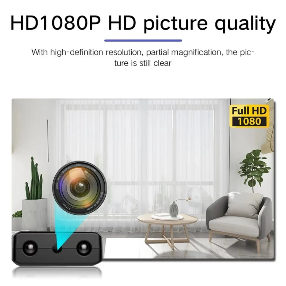 Micro caméra compacte HD WiFi avec audio et vision nocturne