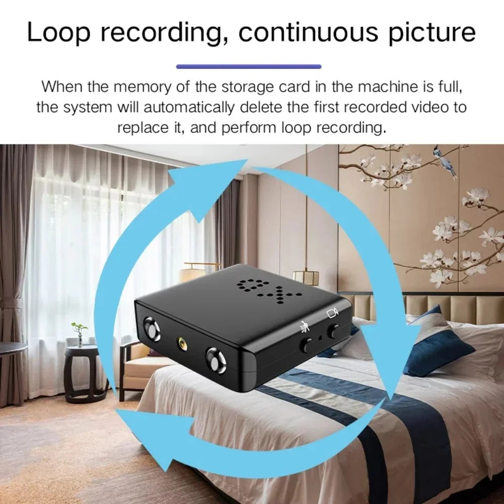 Micro caméra compacte HD WiFi avec audio et vision nocturne