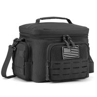 Bolsa táctica militar aislante para comida para hombre 13L (negra)