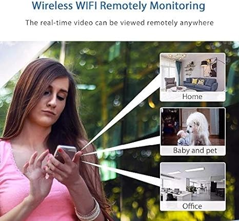 Mini caméra de sécurité sans fil Wi-Fi 1080P - contrôle via application pour intérieur et extérieur