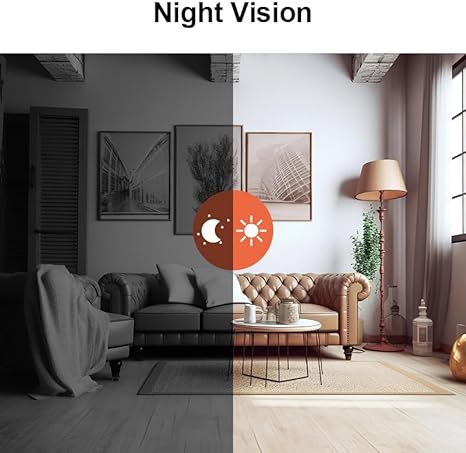 Mini caméra de sécurité sans fil Wi-Fi 1080P - contrôle via application pour intérieur et extérieur