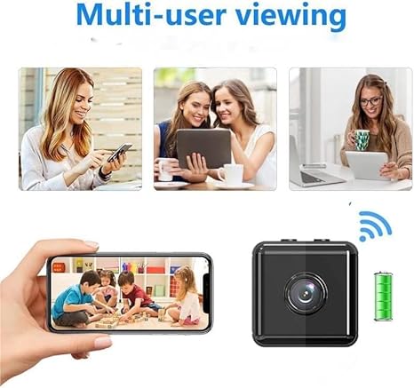 Mini caméra de sécurité sans fil Wi-Fi 1080P - contrôle via application pour intérieur et extérieur