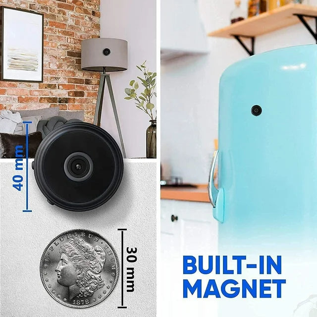Mini caméra sans fil magnétique avec transmission en direct audio et vidéo