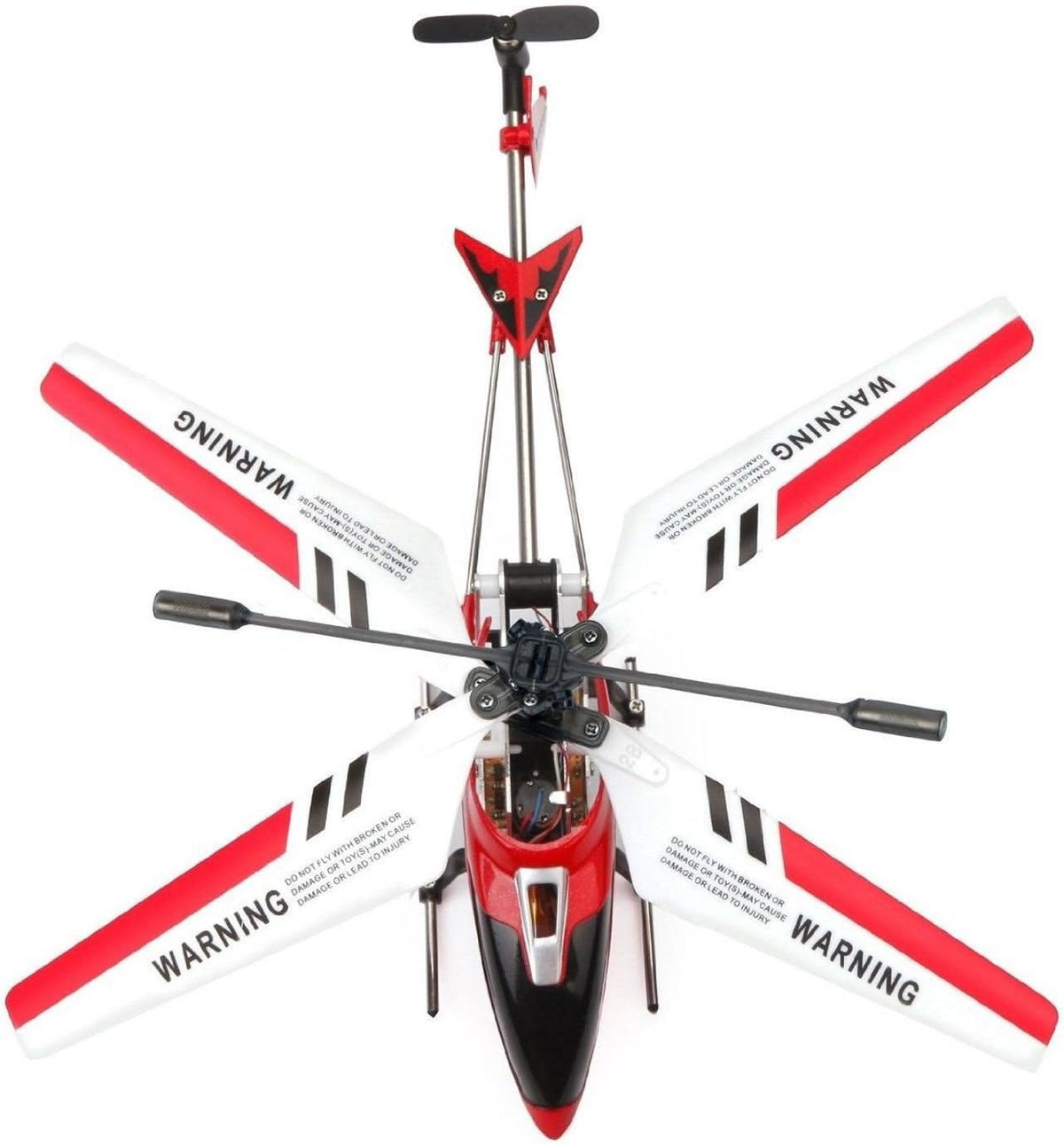 Mini-hélicoptère télécommandé incassable avec gyroscope - Rouge