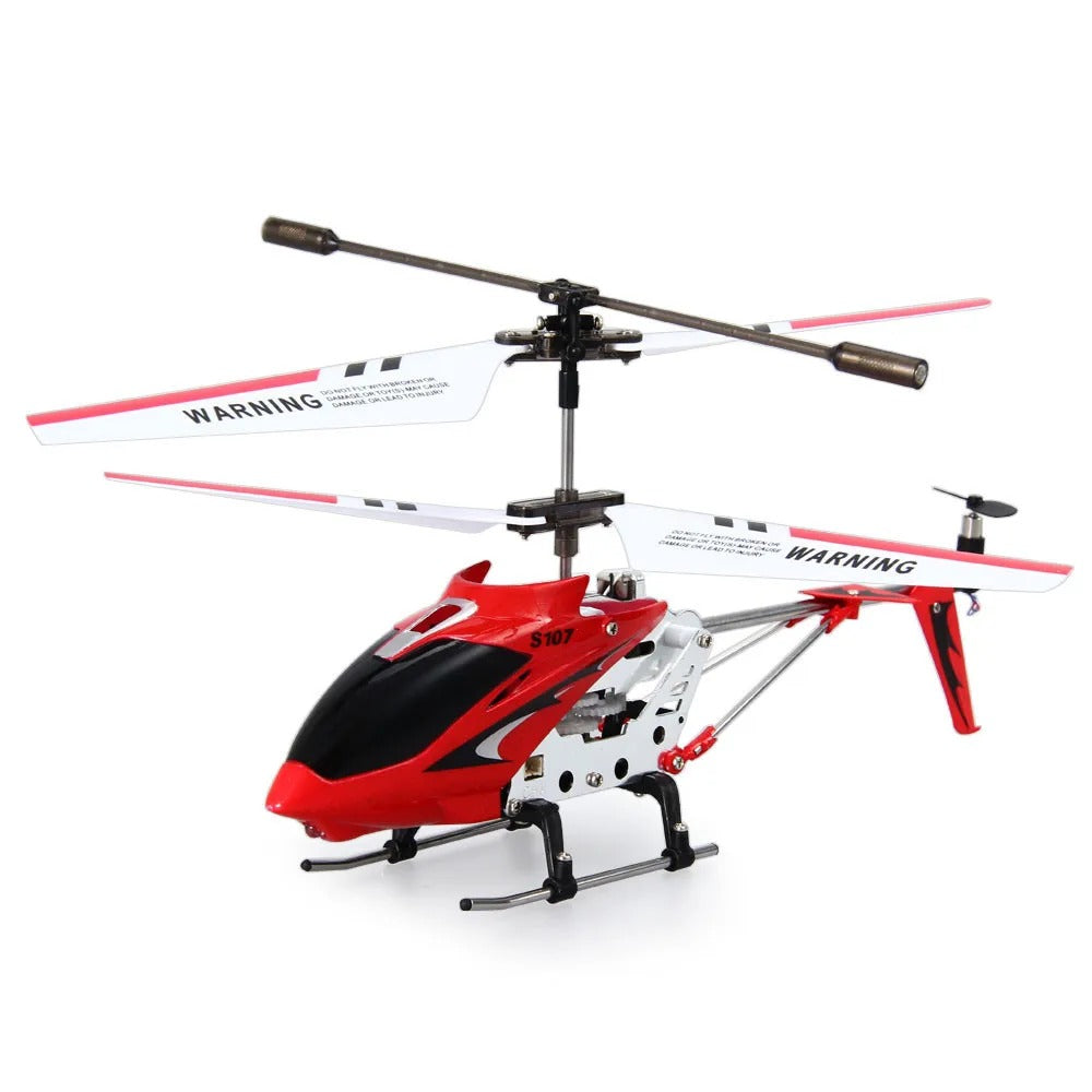 Mini-hélicoptère télécommandé incassable avec gyroscope - Rouge