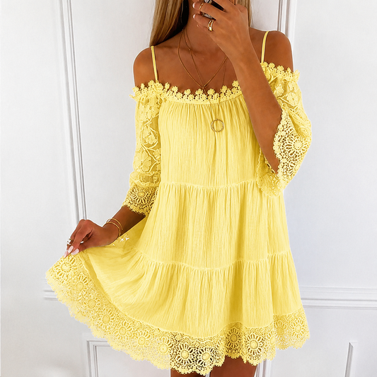 Mini-robe femme à épaules dénudées