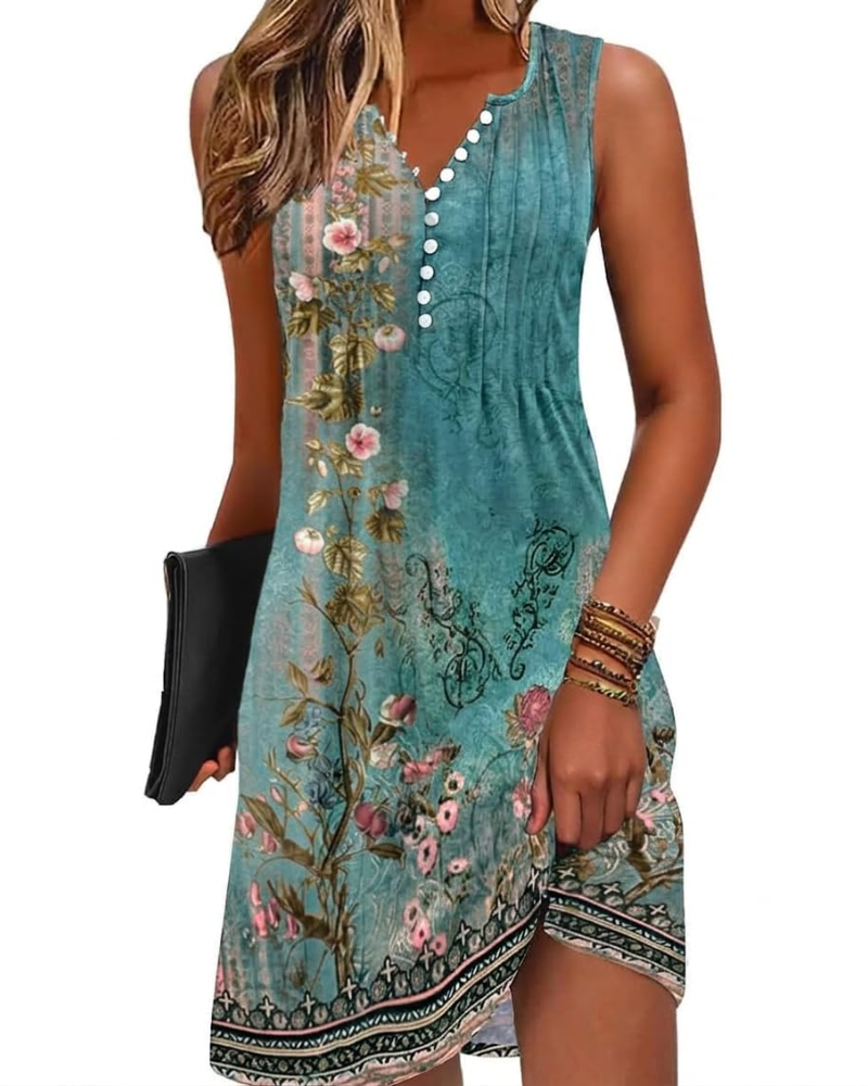 Mini-robe trapèze à col en V pour femme
