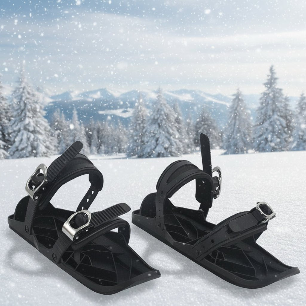 Mini-skis de neige avec sangles réglables pour chaussures