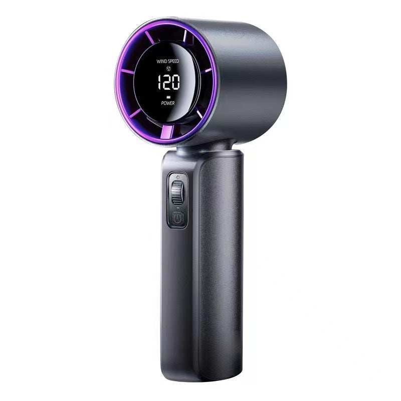 Mini-ventilateur à main portable sans pales pour refroidissement avec affichage numérique de la vitesse