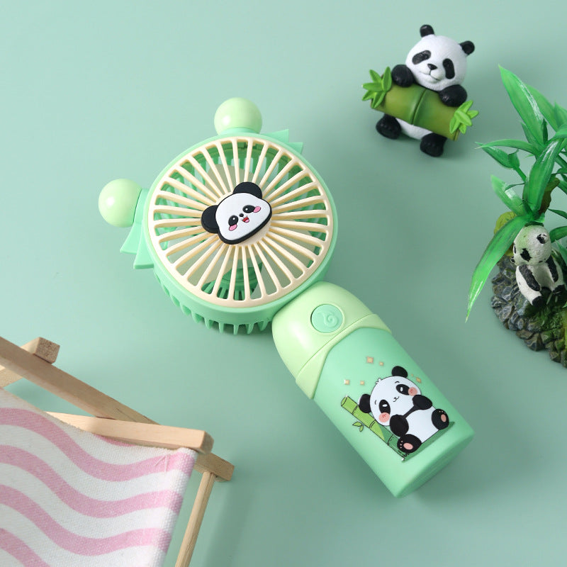 Mini ventilateur portable pour femme avec motif panda mignon