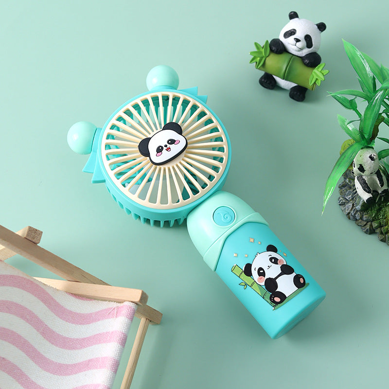 Mini ventilateur portable pour femme avec motif panda mignon
