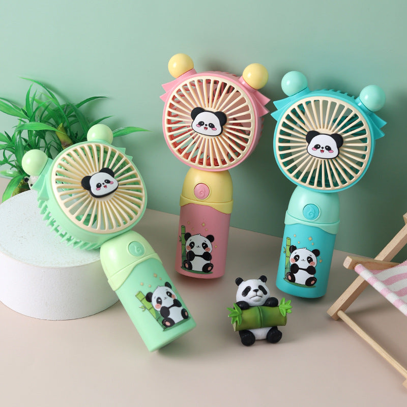 Mini ventilateur portable pour femme avec motif panda mignon