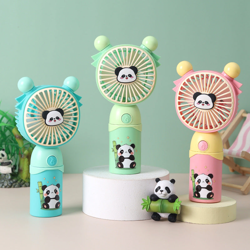 Mini ventilateur portable pour femme avec motif panda mignon