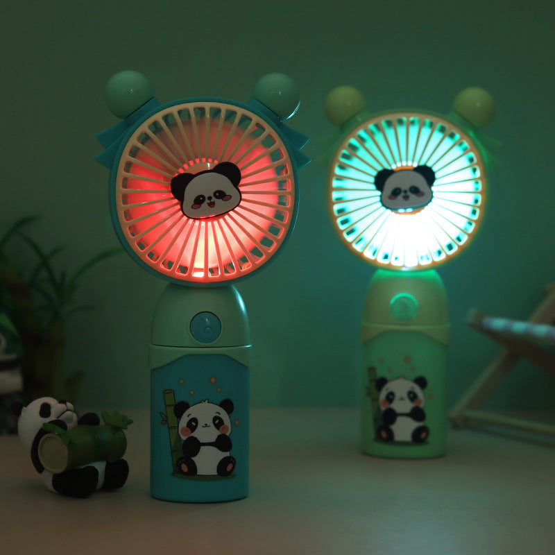 Mini ventilateur portable pour femme avec motif panda mignon