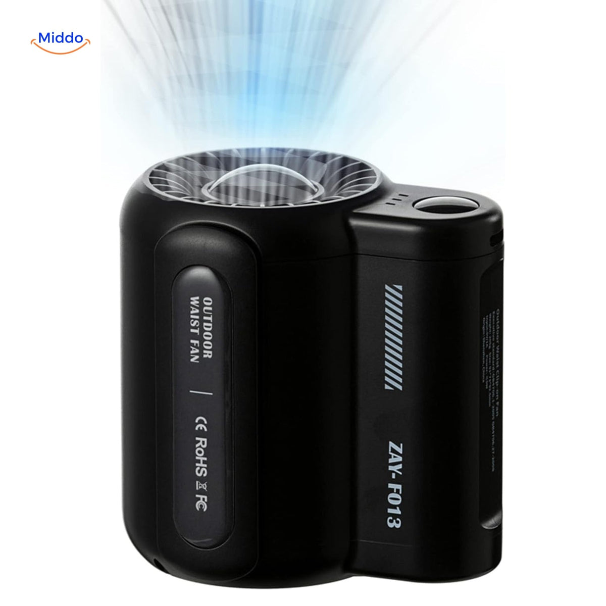 Mini-ventilateur puissant à double clip pour randonnée, camping et autres activités outdoor