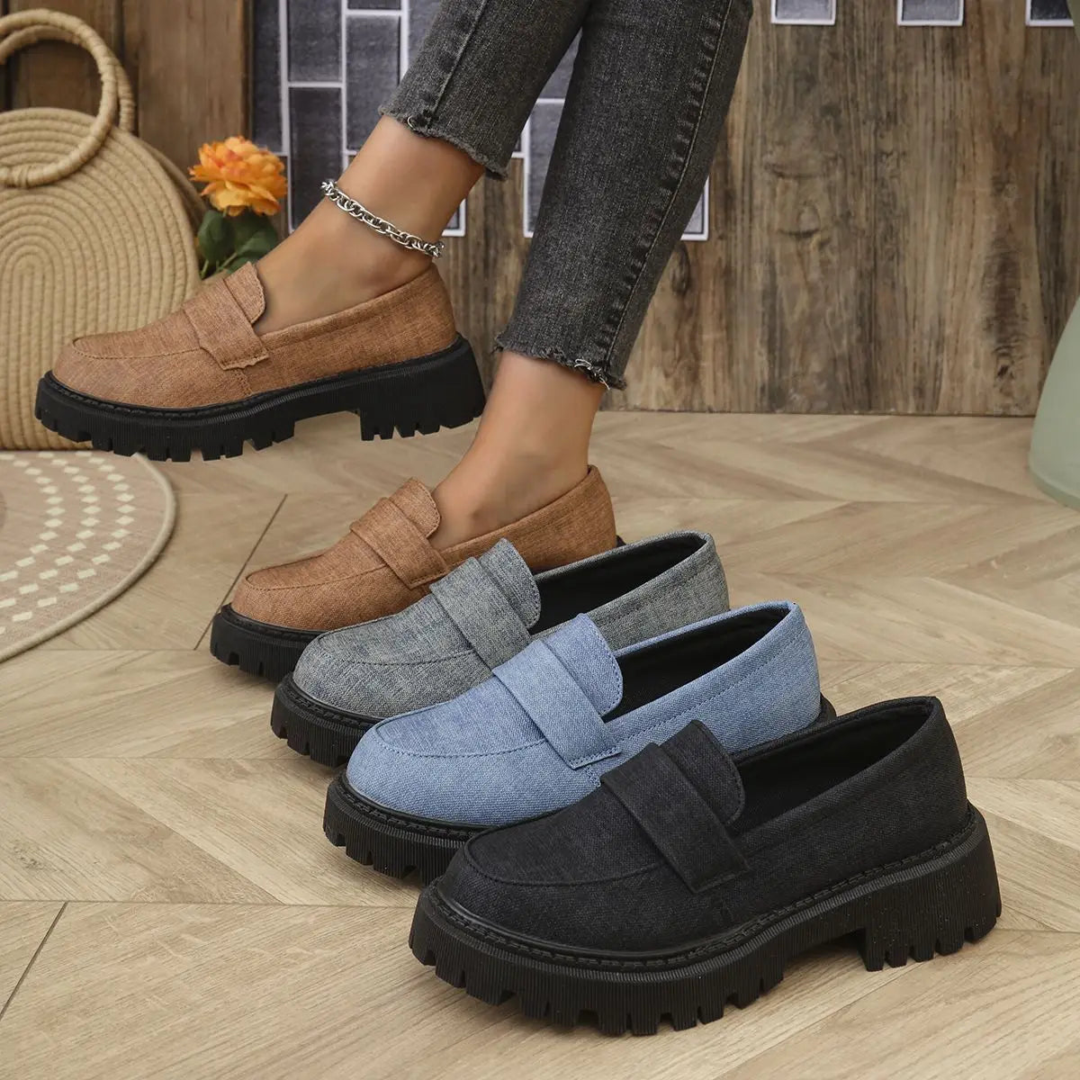 Mocassins à plateforme