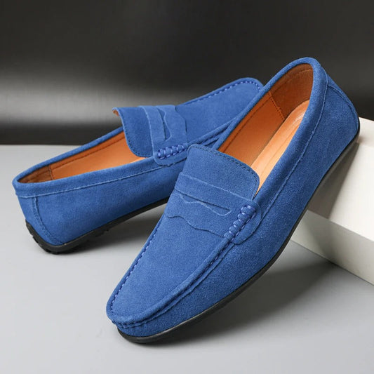 Mocassins en daim pour homme avec semelle confortable