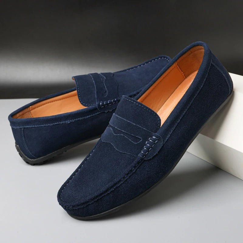 Mocassins en daim pour homme avec semelle confortable