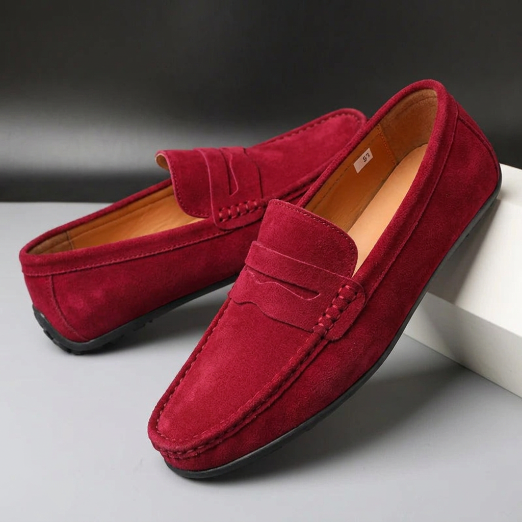 Mocassins en daim pour homme avec semelle confortable