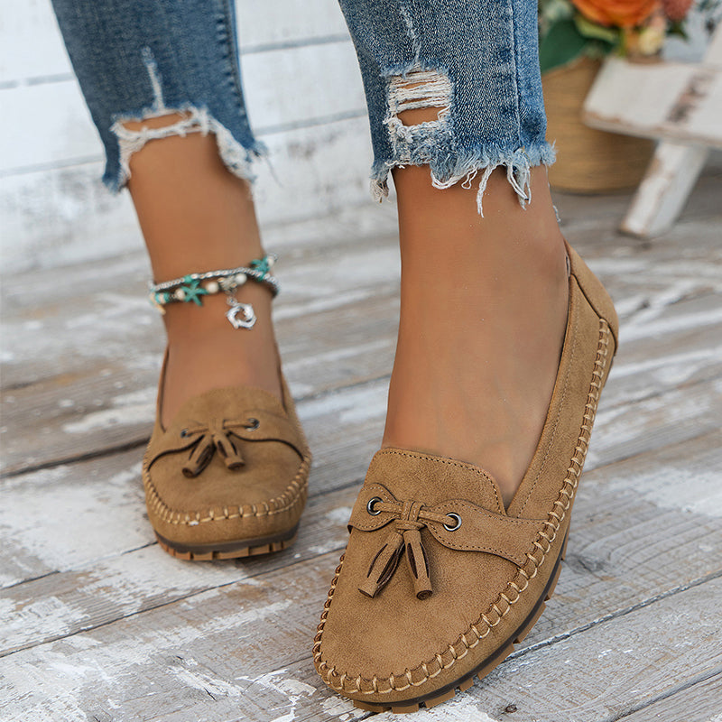 Mocassins orthopédiques à glands pour femme