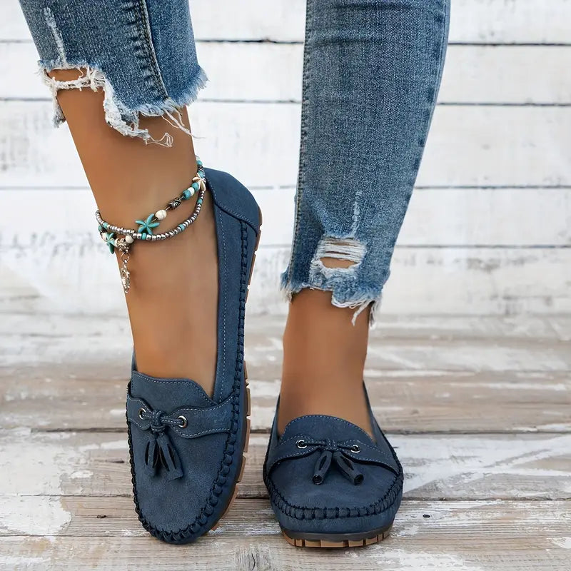 Mocassins orthopédiques à glands pour femme