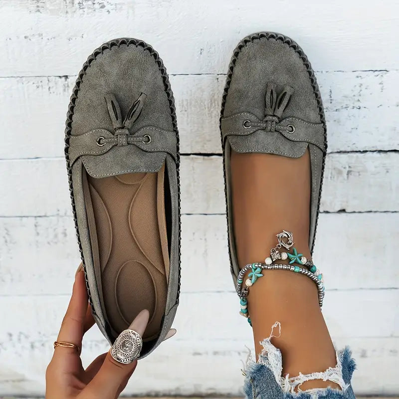 Mocassins orthopédiques à glands pour femme